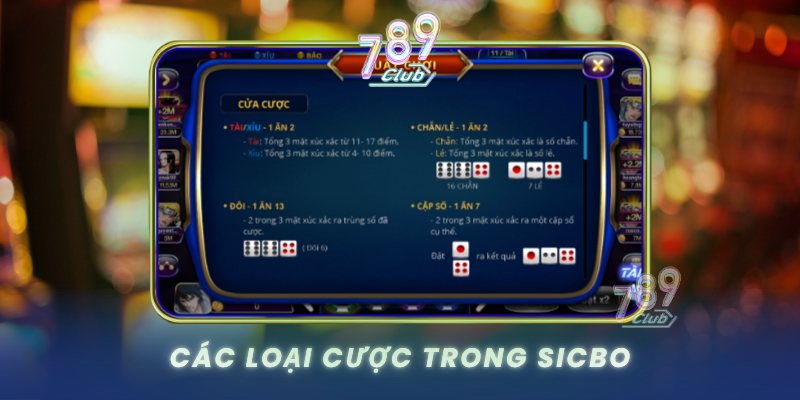 Cac Loai Cuoc Trong Sicbo