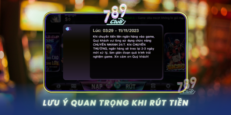 Luu Y Quan Trong Khi Rut Tien