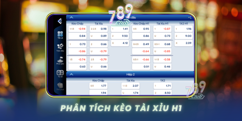 Kèo Tài Xỉu H1 - 789Club Cá Cược Hiệp 1 Hấp Dẫn 2 Phan Tich Keo Tai Xiu H1